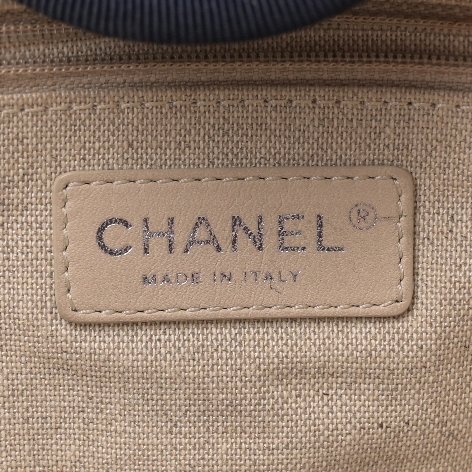 Chanel Mixed Fibers Calfskin Medium Deauville Tote Dark Blue 7 of 13