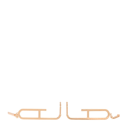 Hermes 18K Rose Gold Diamond Ever Chaine D'Ancre Earrings 3 of 4