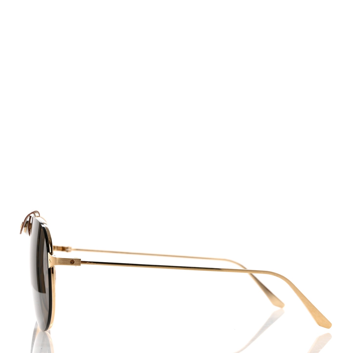 Santos de Cartier CT0166S Sunglasses Gold Brown