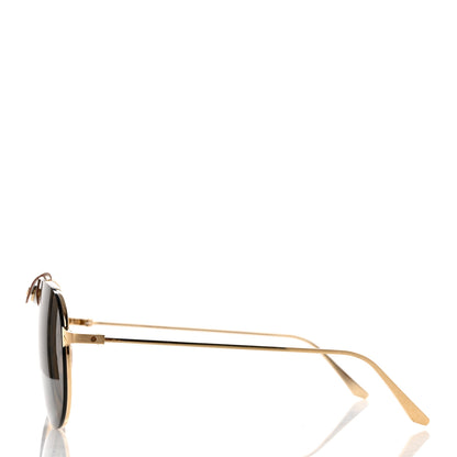 Cartier Santos de Cartier CT0166S Sunglasses Gold Brown 3 of 8