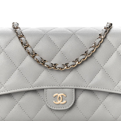 Chanel Caviar Quilted Phone Holder Wallet on Removable Chain Grey 9 of 12