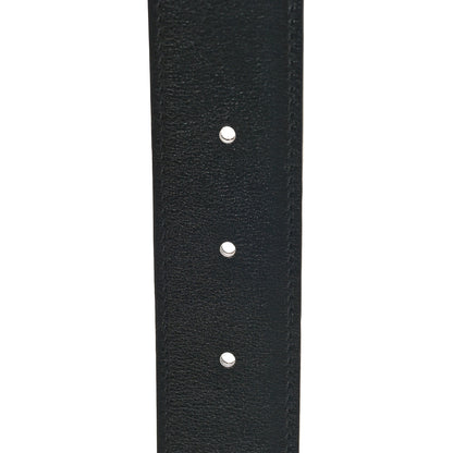 Hermes Swift Togo 32mm H Belt 100 40 Black Chocolate 3 of 5