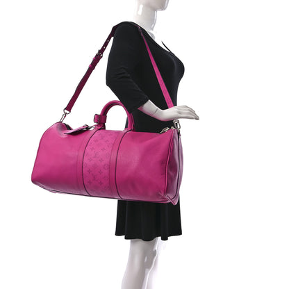 Louis Vuitton Taigarama Keepall Bandouliere 50 Fuchsia 2 of 8
