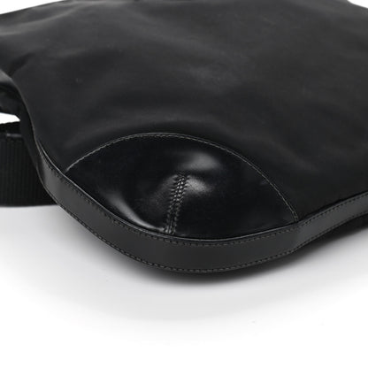 Prada Tessuto Nylon Calfskin Flat Messenger Bag Black 7 of 9