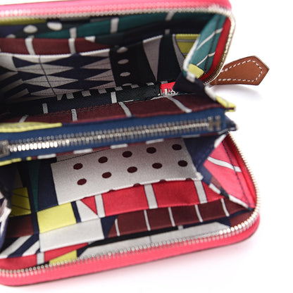 Hermes Epsom Silk'in Compact Wallet Rose Extreme Fauve 4 of 5