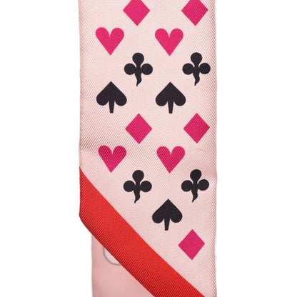 Hermes Silk Jeu de Cartes Twilly Rose Nacre Fuchsia Rouge 6 of 6
