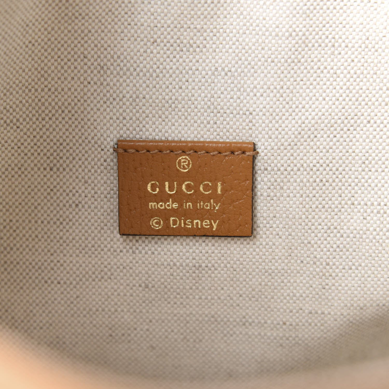 Gucci X DISNEY Mini Vintage GG Supreme Monogram Bucket Bag Beige Vintage Sun Oil 8 of 11