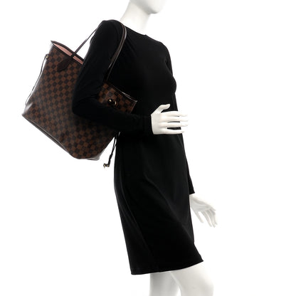 Louis Vuitton Damier Ebene Neo Neverfull MM Rose Ballerine 2 of 9
