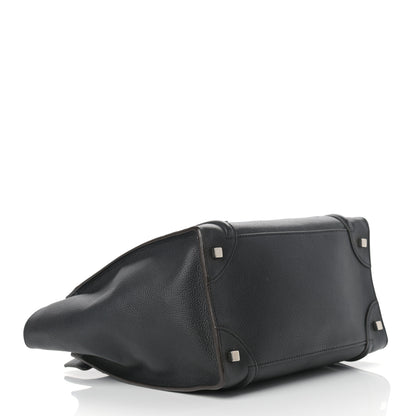 Celine Drummed Calfskin Mini Luggage Black 4 of 11