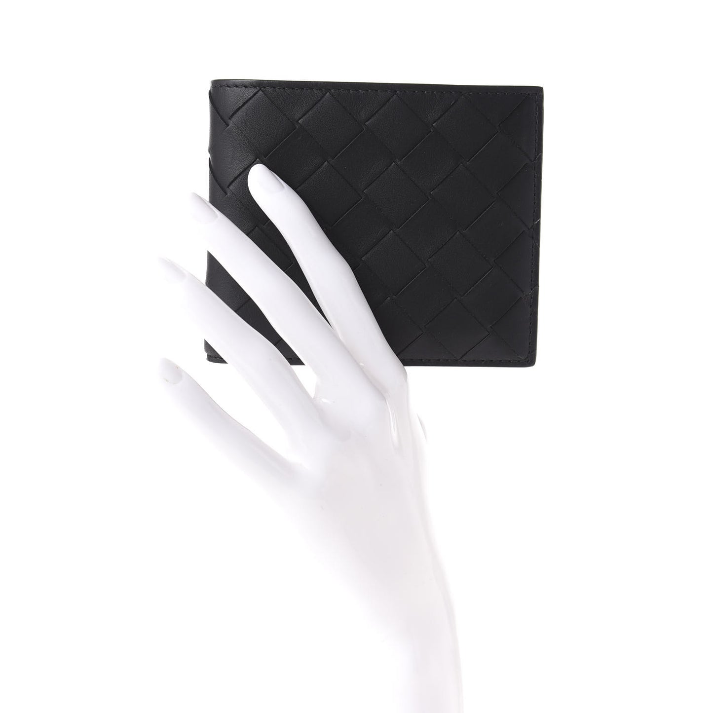 Nappa Maxi Intrecciato Bi-Fold Wallet Black