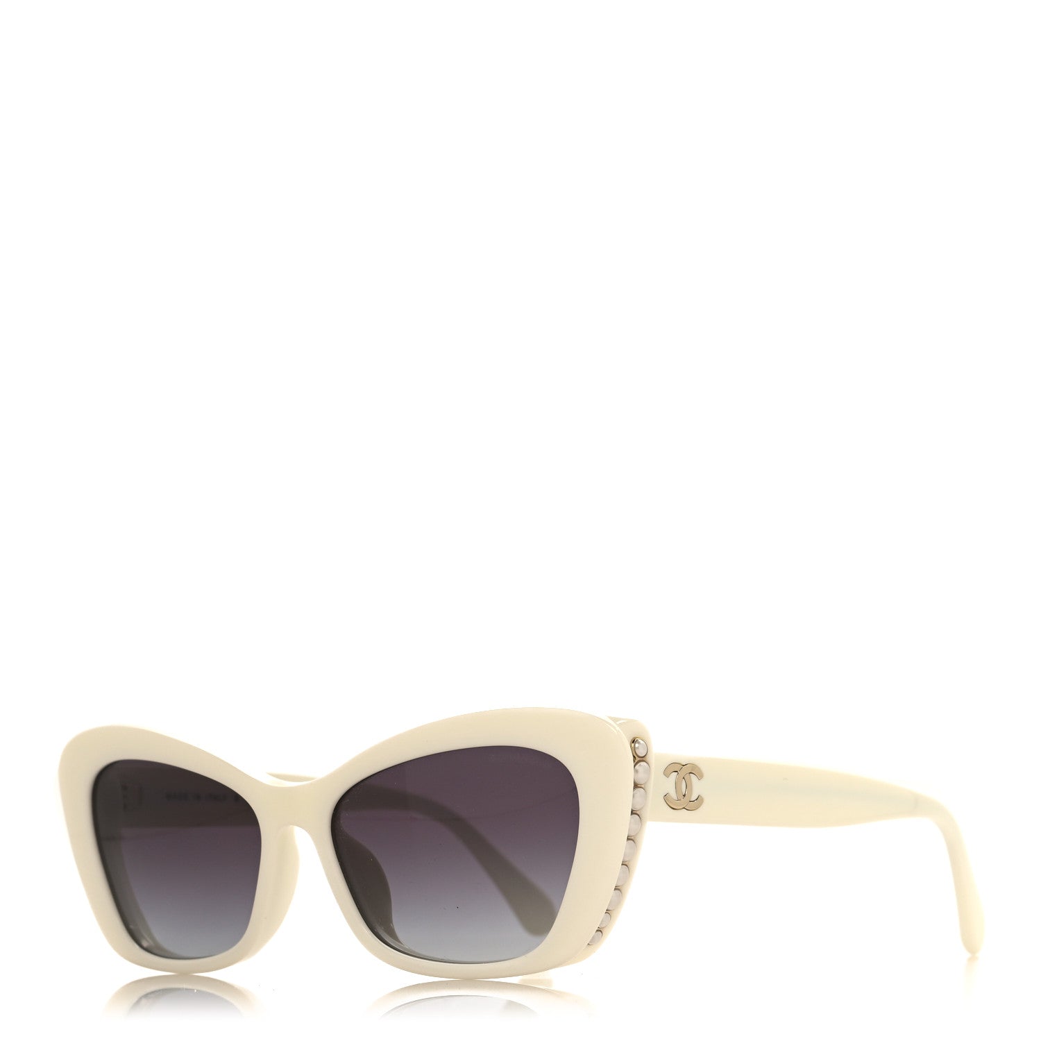 Chanel Acetate Pearl Cat Eye CC Sunglasses 5481-H-A White 1 of 7