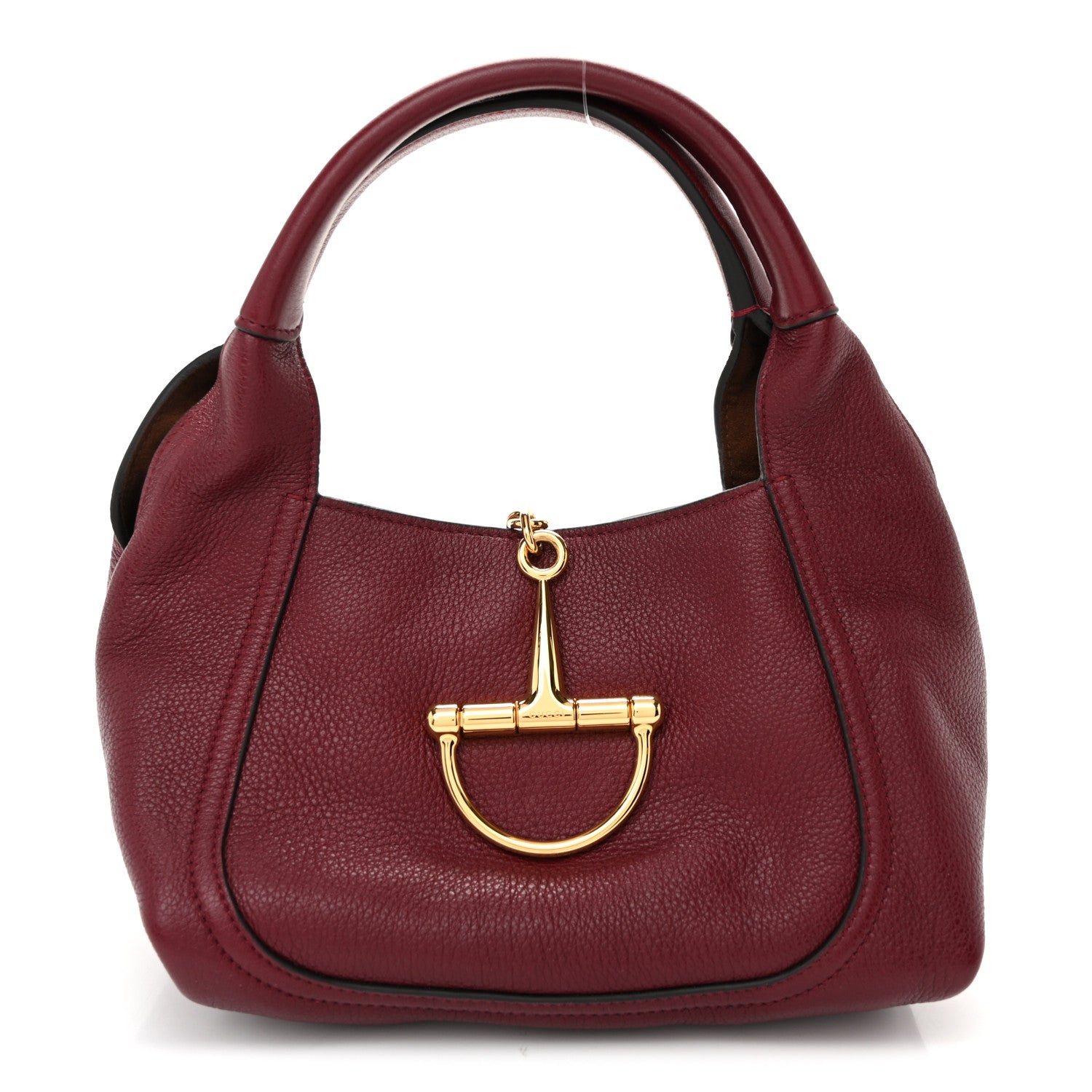Gucci Grained Calfskin Softbit Medium Shoulder Bag Rosso Ancora 1 of 10