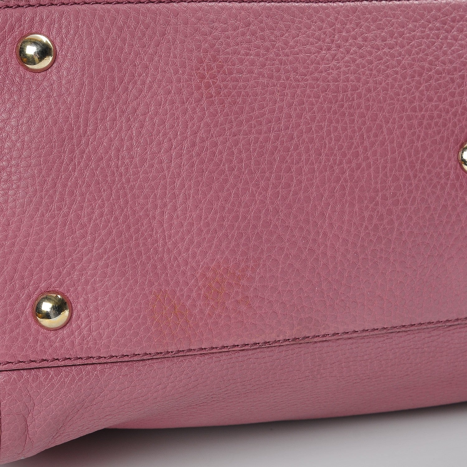 Gucci Pebbled Calfskin Medium Soho Shoulder Bag Fresia Rose 14 of 15