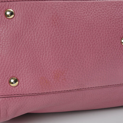 Gucci Pebbled Calfskin Medium Soho Shoulder Bag Fresia Rose 14 of 15