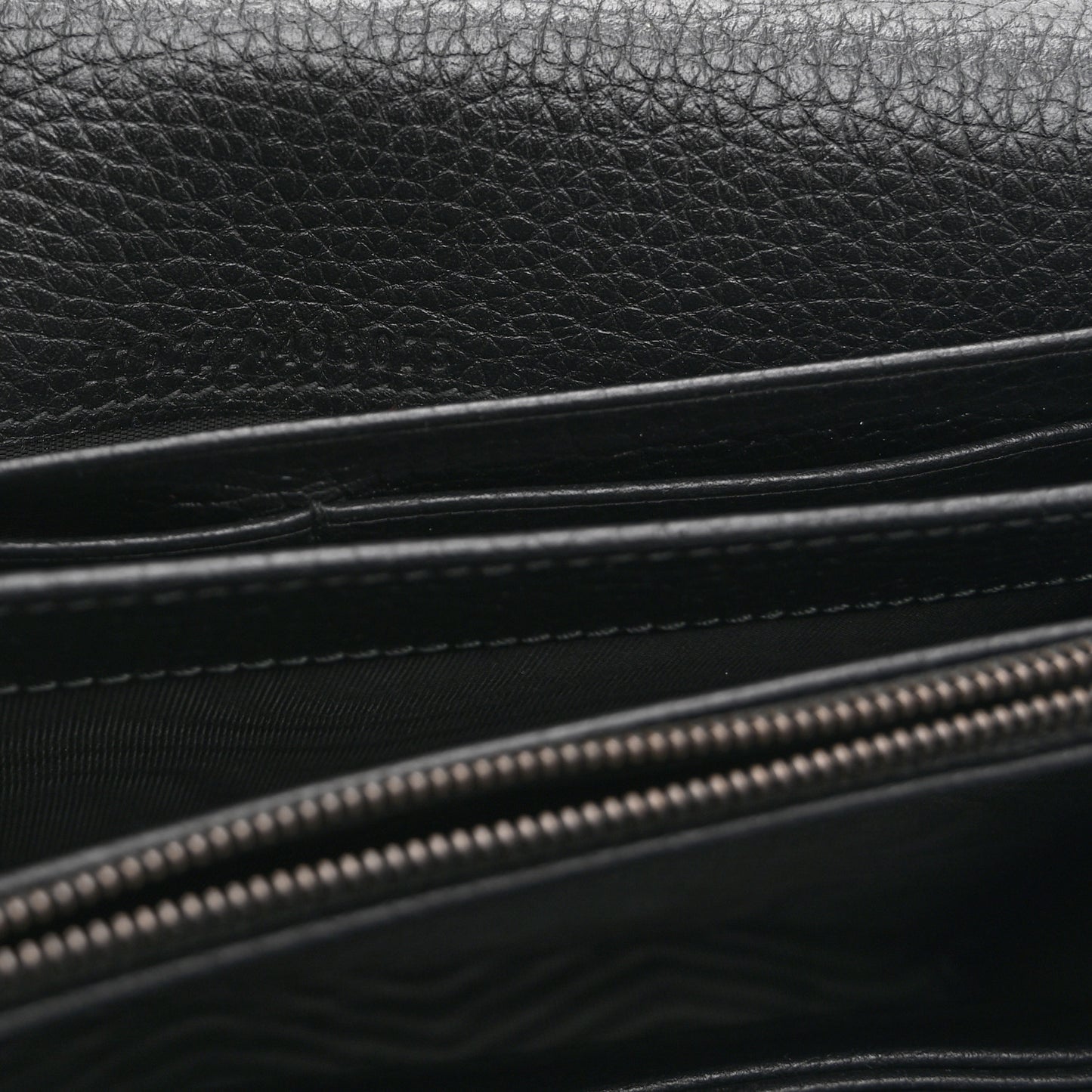 Calfskin GG Marmont Chain Wallet Black