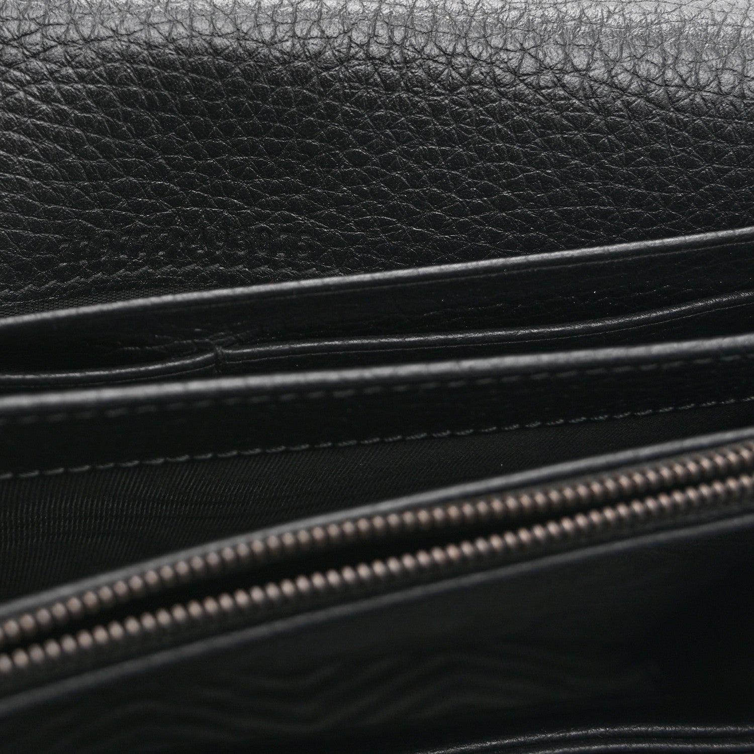 Gucci Calfskin GG Marmont Chain Wallet Black 7 of 10