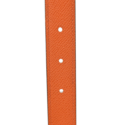 Hermes Swift Epsom 24mm Constance H Belt 70 Black Orange 5 of 5