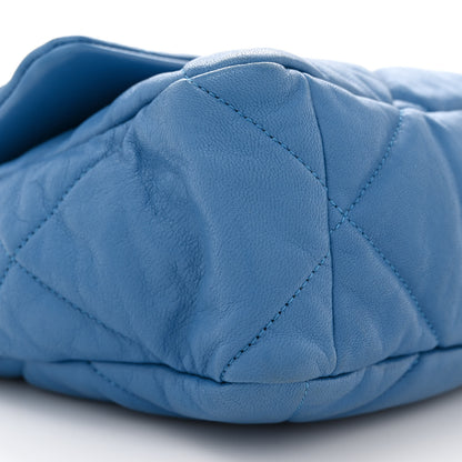 Chanel Goatskin Quilted Large Chanel 19 Flap Blue 9 of 12