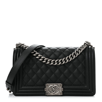 Chanel Caviar Quilted Medium Boy Flap Black 1 of 10
