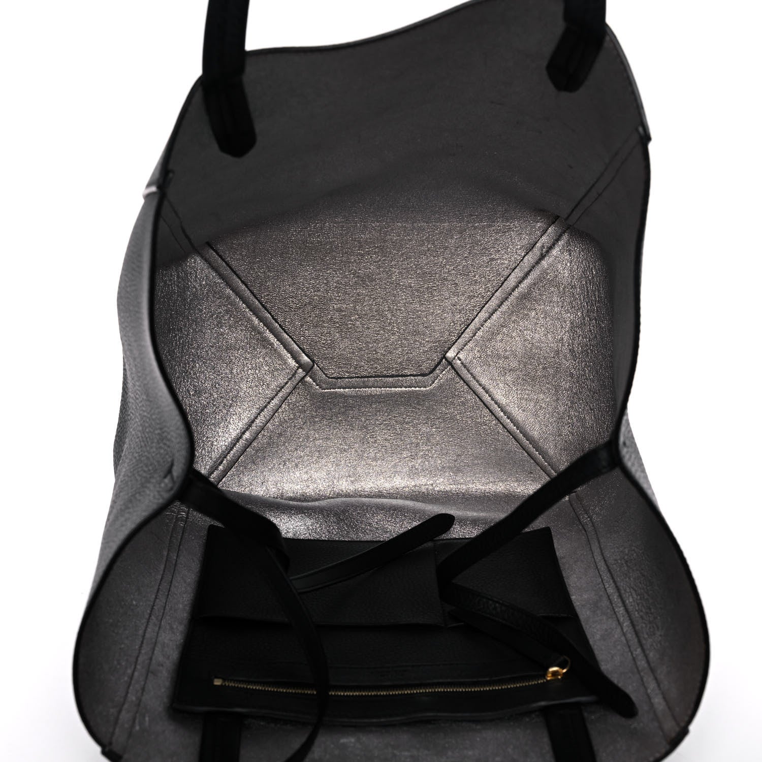 Celine Grained Calfskin Medium Horizontal Cabas Phantom Black 5 of 19