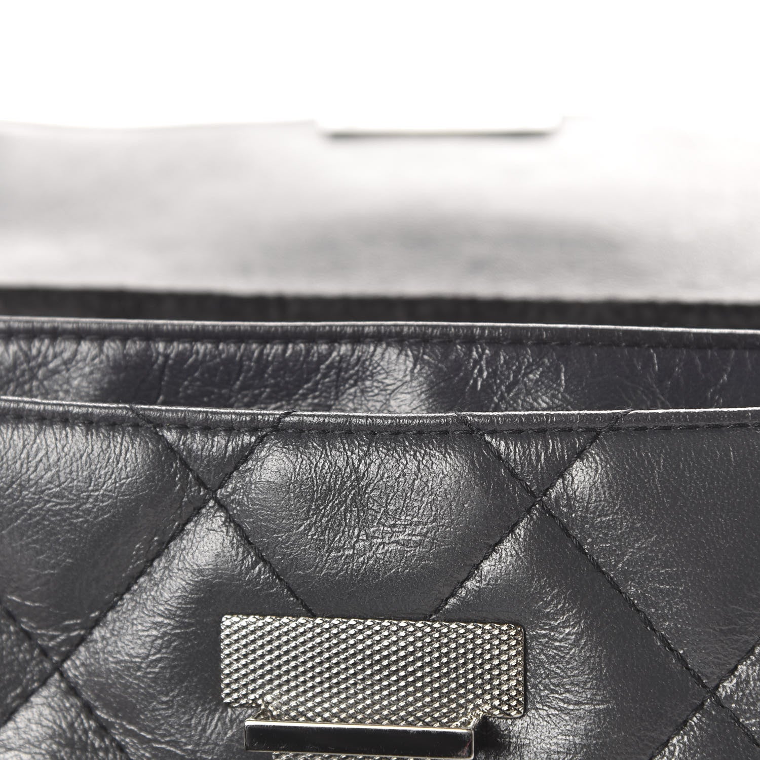 Chanel Calfskin Quilted Accordion Flap Grey 10 of 10