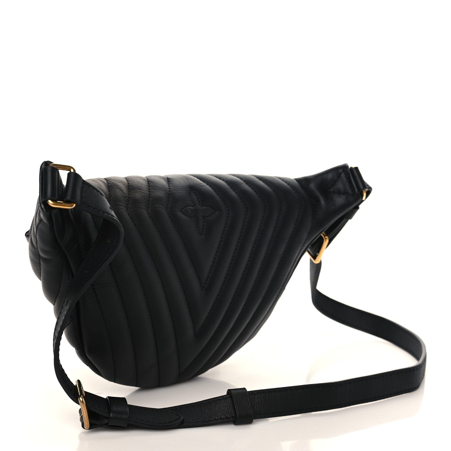 Louis Vuitton Calfskin Quilted New Wave Bumbag Black 3 of 8