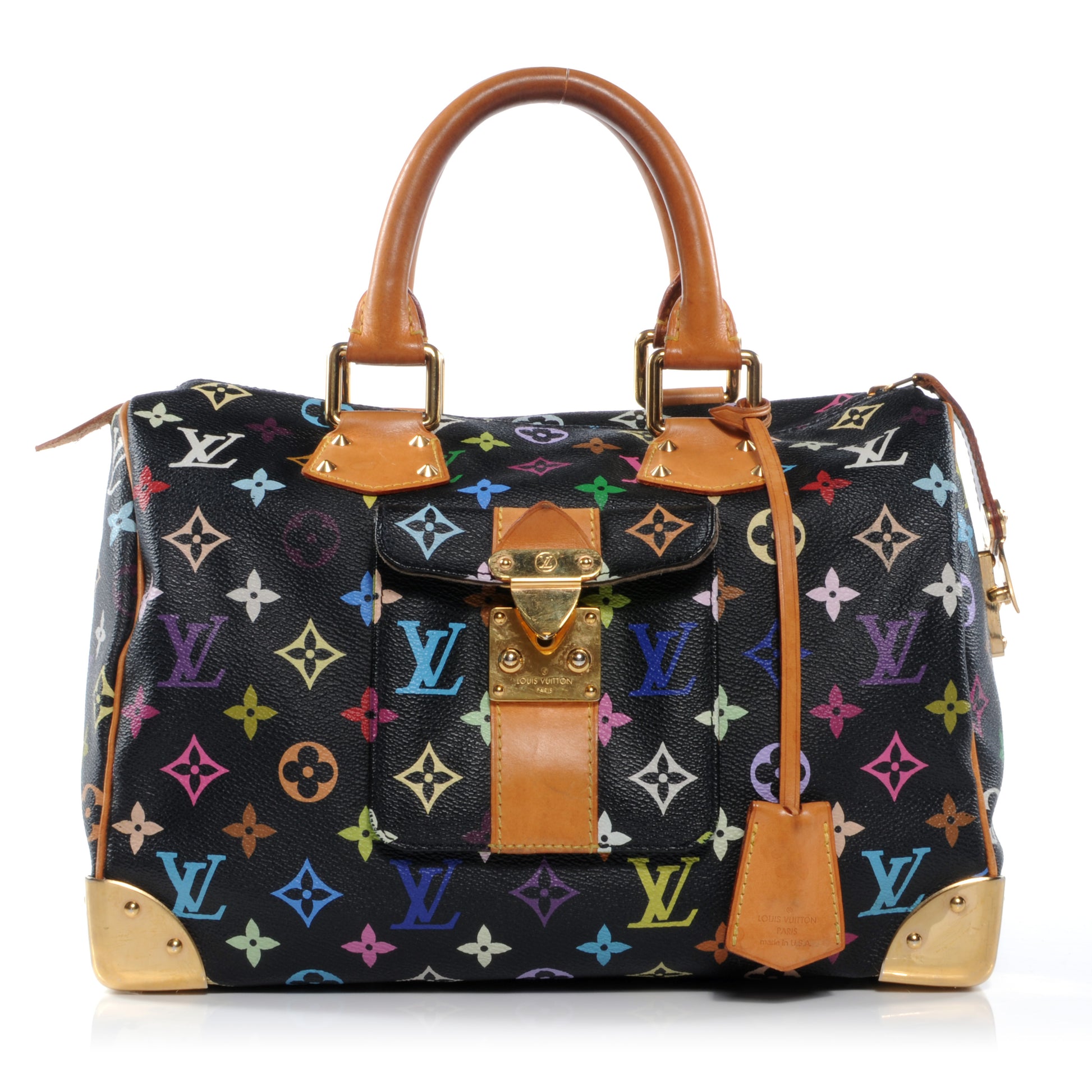Louis Vuitton Monogram Multicolor Speedy 30 Black 1 of 8