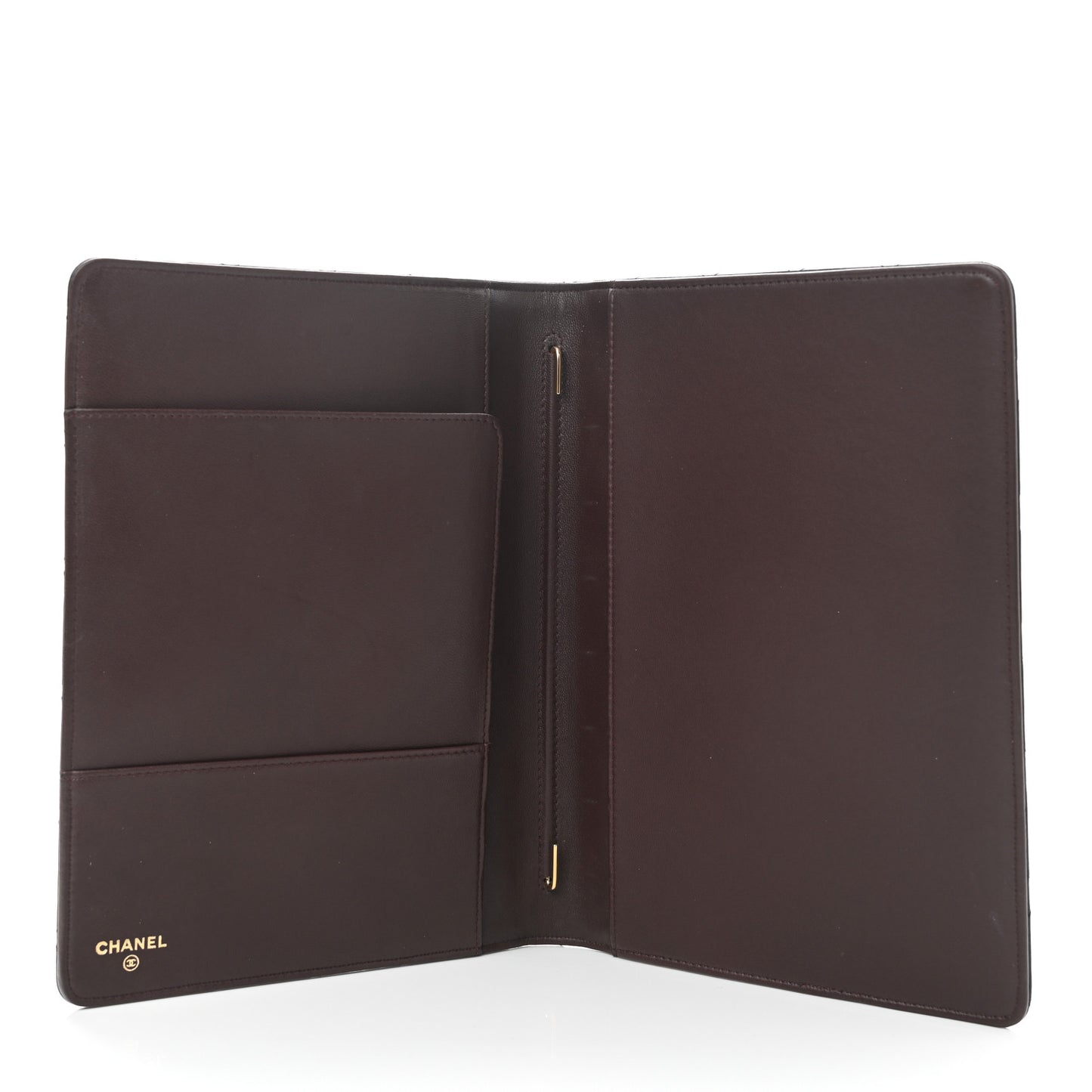 Lambskin Quilted Large Agenda Cover Black