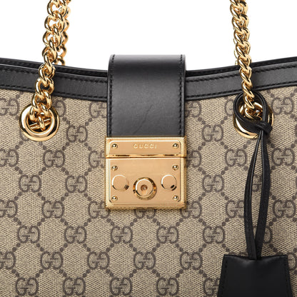 Gucci GG Supreme Monogram Small Padlock Tote Black 10 of 10