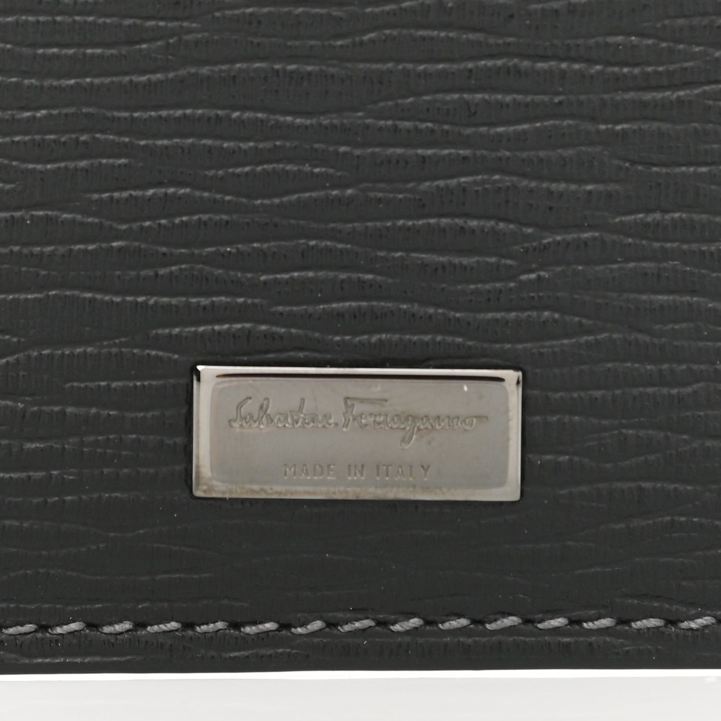 Stamped Calfskin Cardholder Black