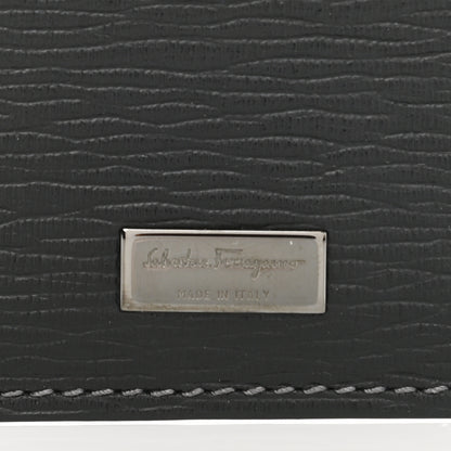 Salvatore Ferragamo Stamped Calfskin Cardholder Black 5 of 7