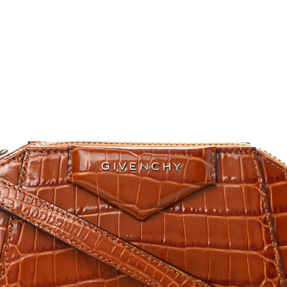 Givenchy Calfskin Crocodile Embossed Nano Antigona Tan 8 of 8