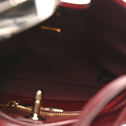 Chanel Shiny Lambskin Patent Calfskin Quilted Mini 31 Shopping Bag Dark Burgundy 5 of 10