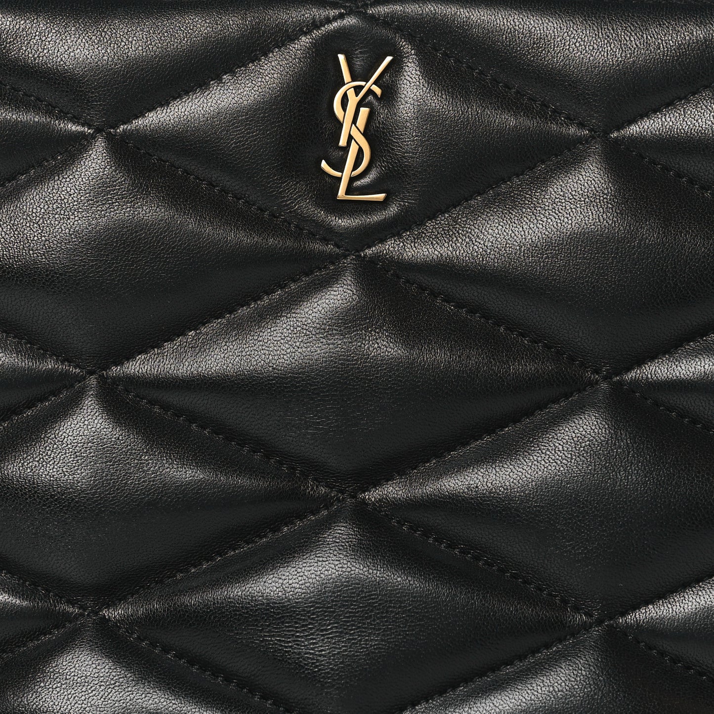 Lambskin Monogram Medium Sade Puffer Pouch Black