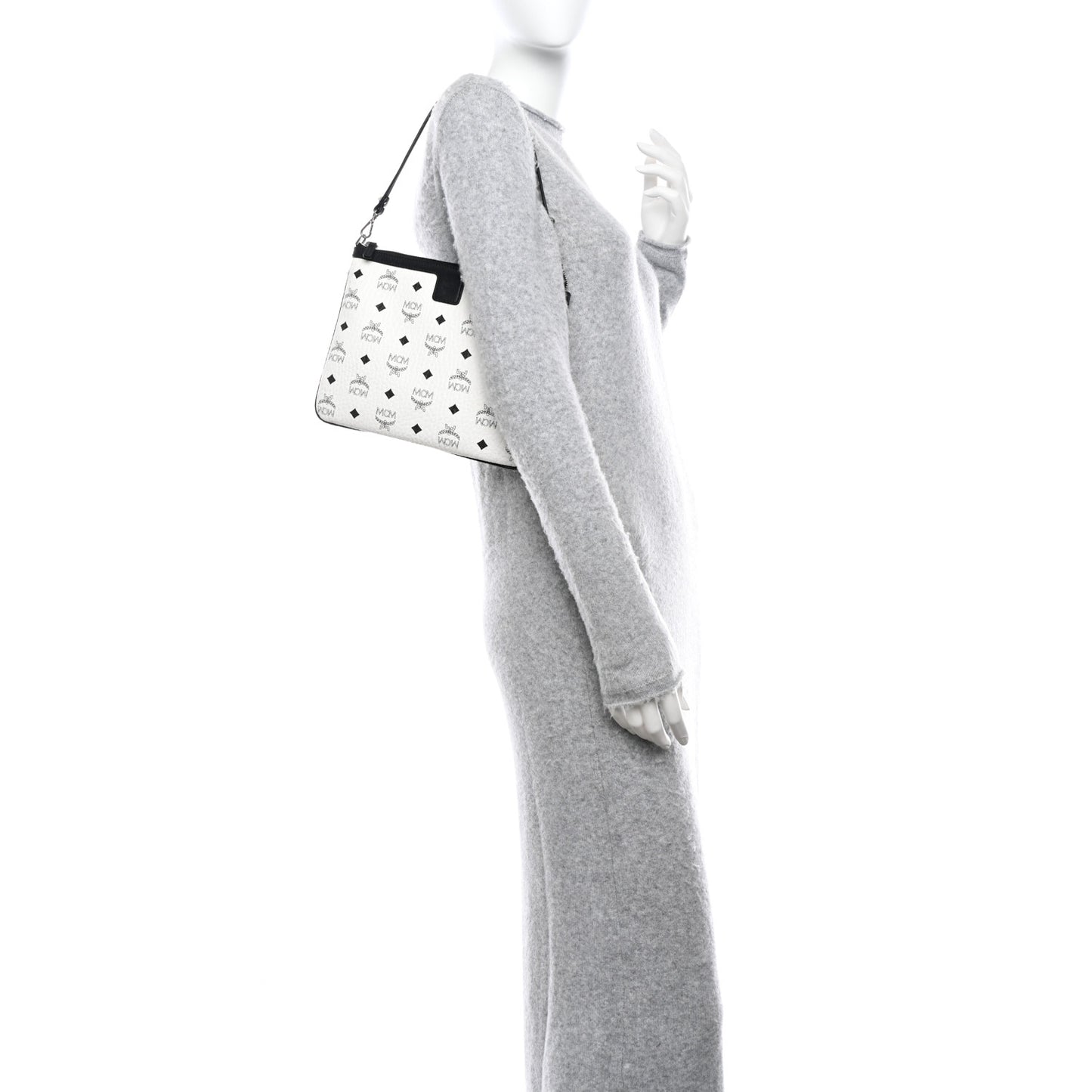Visetos Liz Shopper Tote Pouch White Black