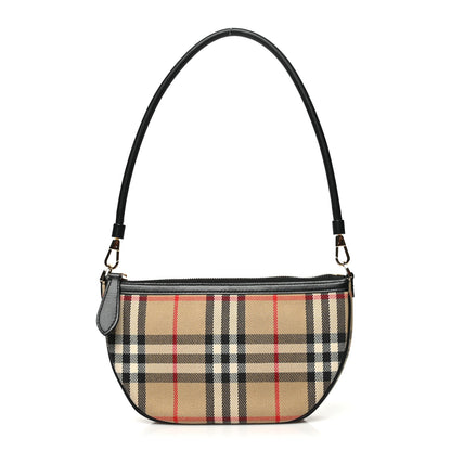 Burberry Vintage Check Calfskin Olympia Pouch Archive Beige 1 of 6