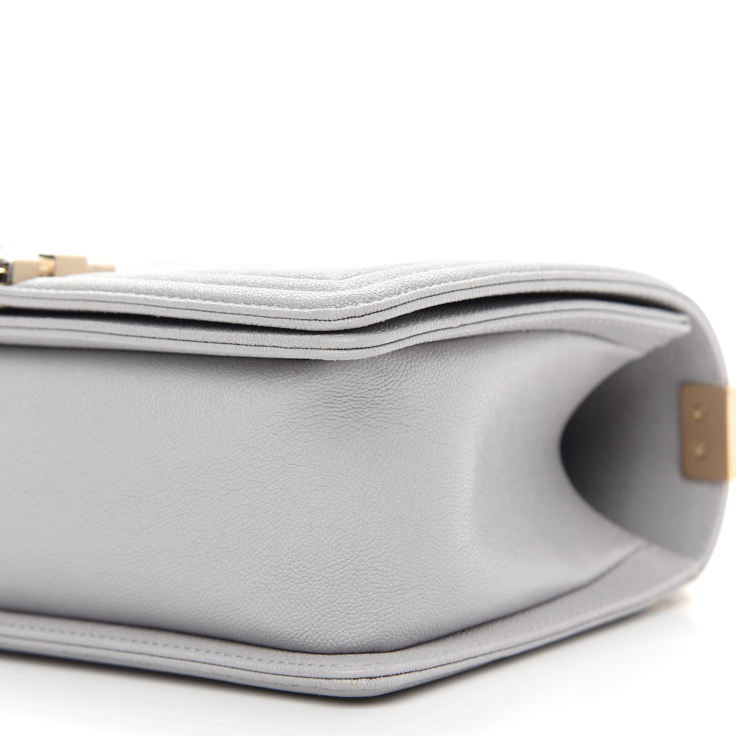 Chanel Caviar Quilted Medium Boy Flap Light Grey 9 of 9
