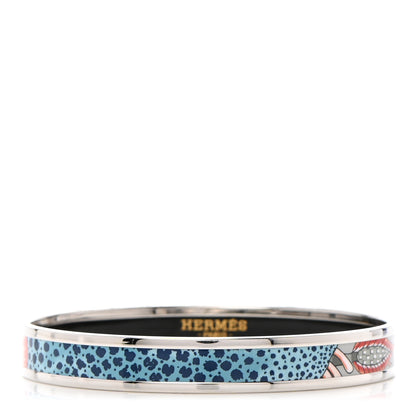 Hermes Enamel Printed Narrow La Marche de Savana Bracelet 65 Romantique 1 of 5