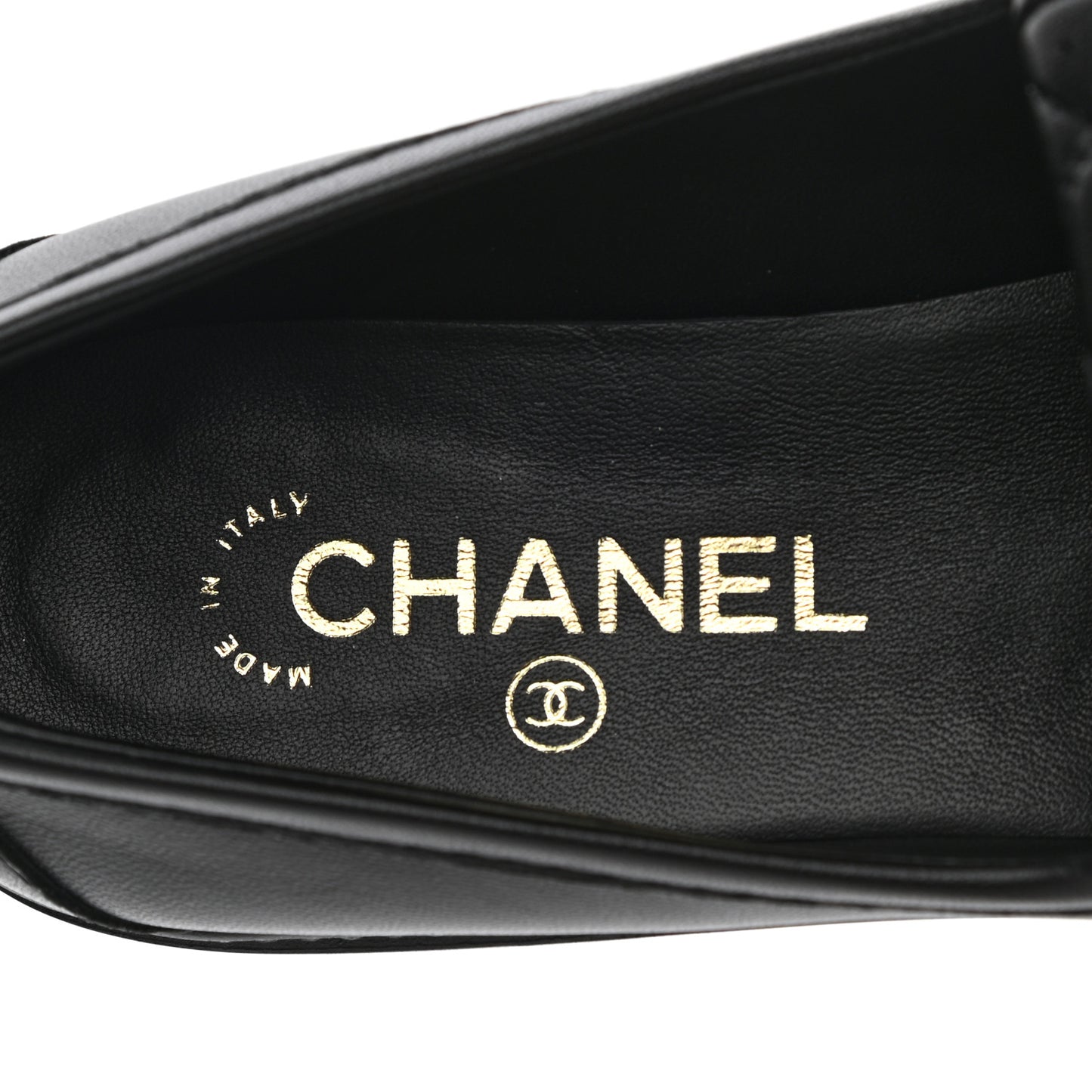 Lambskin Quilted CC Turnlock Loafers 39.5 Black