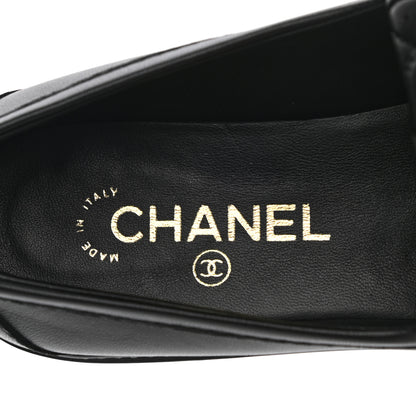 Chanel Lambskin Quilted CC Turnlock Loafers 39.5 Black 5 of 9
