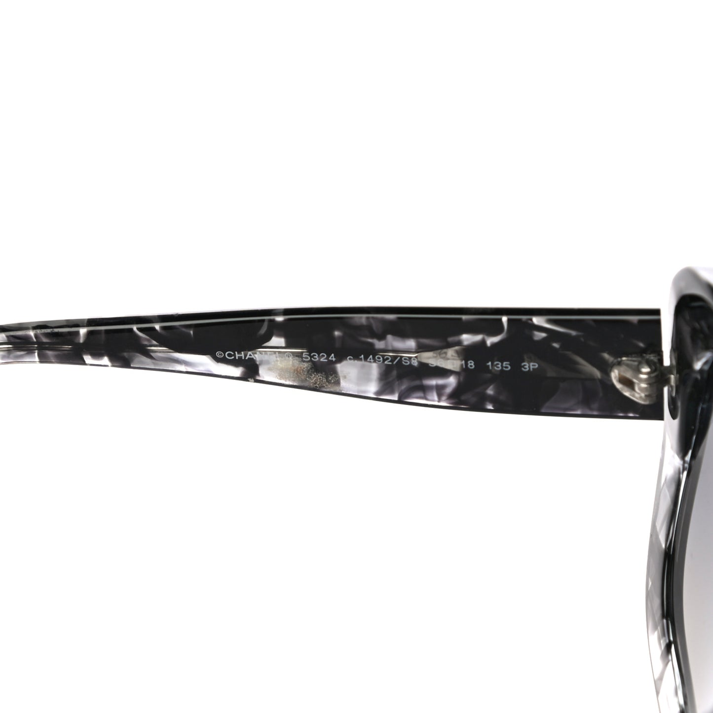 Acetate Square Plaid Frame Sunglasses 5324 Grey