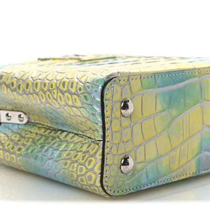 Louis Vuitton Crocodile Mini Capucines  Yellow Blue 9 of 11