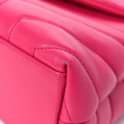 Saint Laurent Calfskin Y Quilted Monogram Small Loulou Chain Satchel Fresh Fuchsia 13 of 13