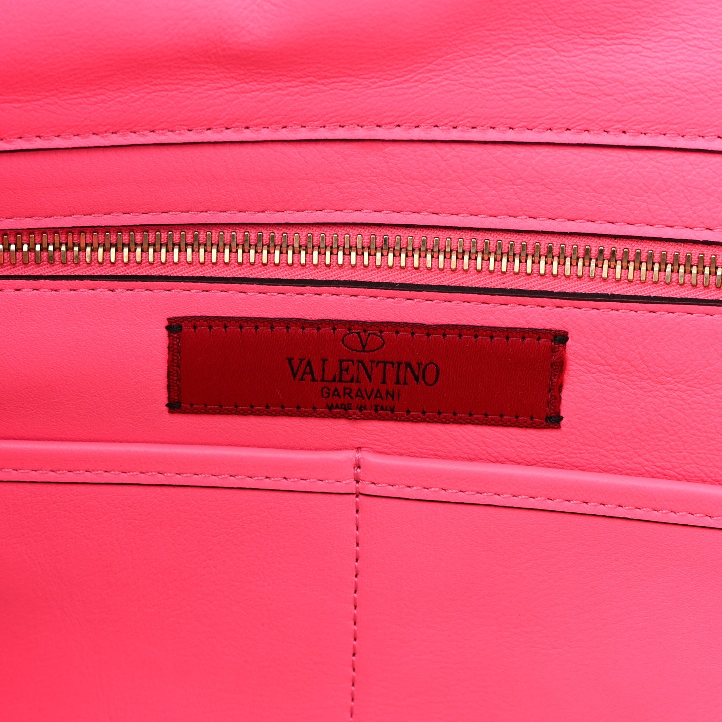 Vitello Medium Rockstud Tote Fuxia Fluo