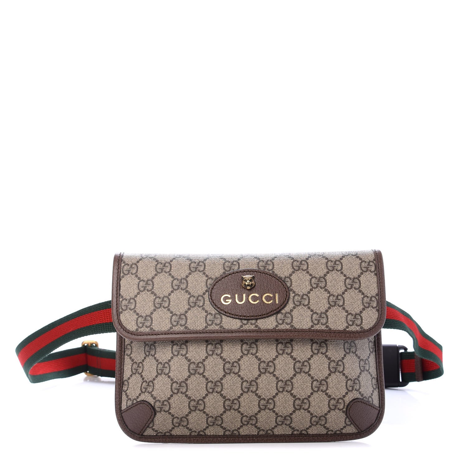 Gucci GG Supreme Monogram Neo Vintage Web Belt Bag Brown 1 of 10
