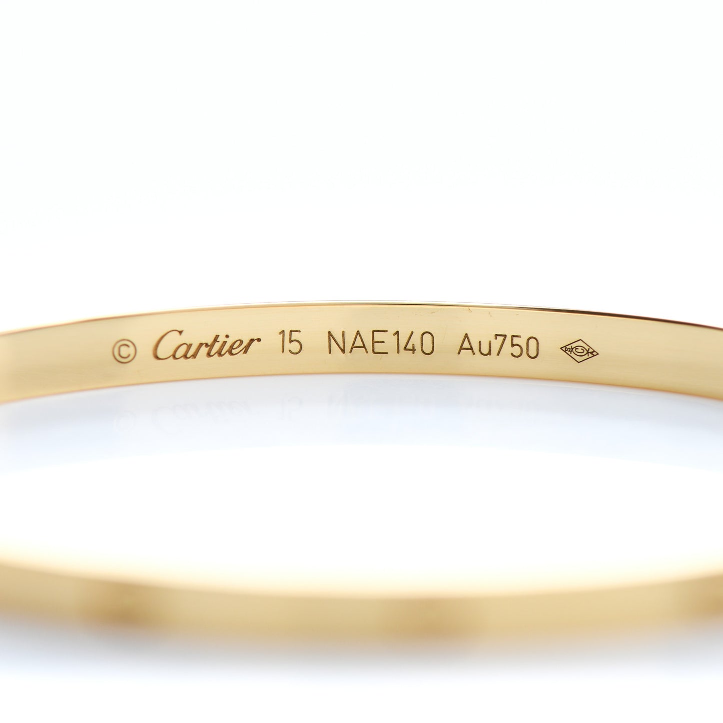 18K Yellow Gold Small LOVE Bracelet 15