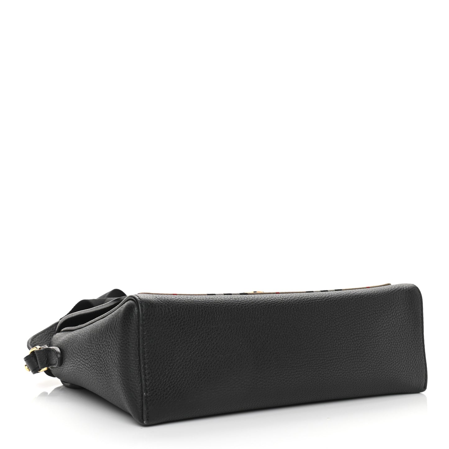 Grainy Calfskin Vintage Check Note Crossbody Bag Black