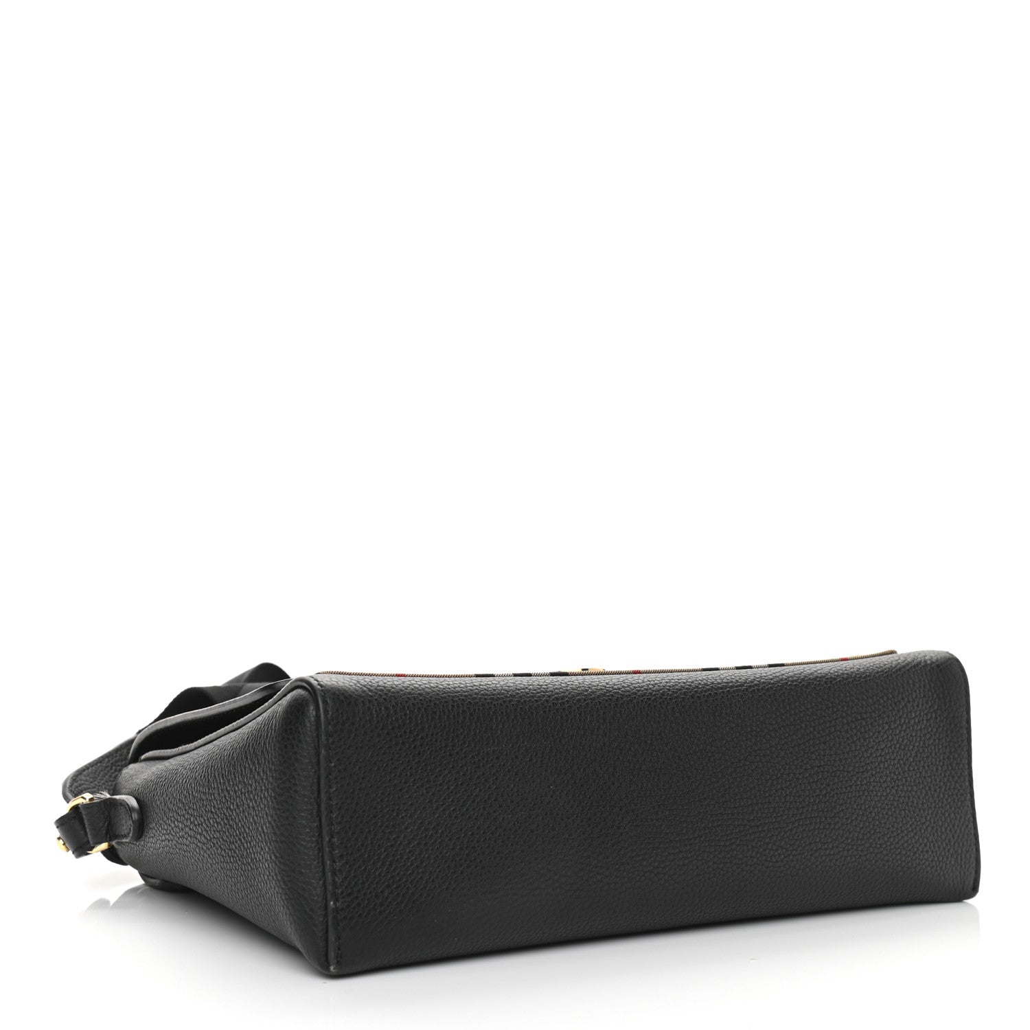 Burberry Grainy Calfskin Vintage Check Note Crossbody Bag Black 4 of 13