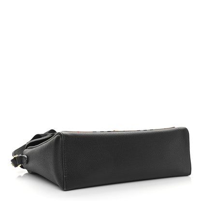 Burberry Grainy Calfskin Vintage Check Note Crossbody Bag Black 4 of 13