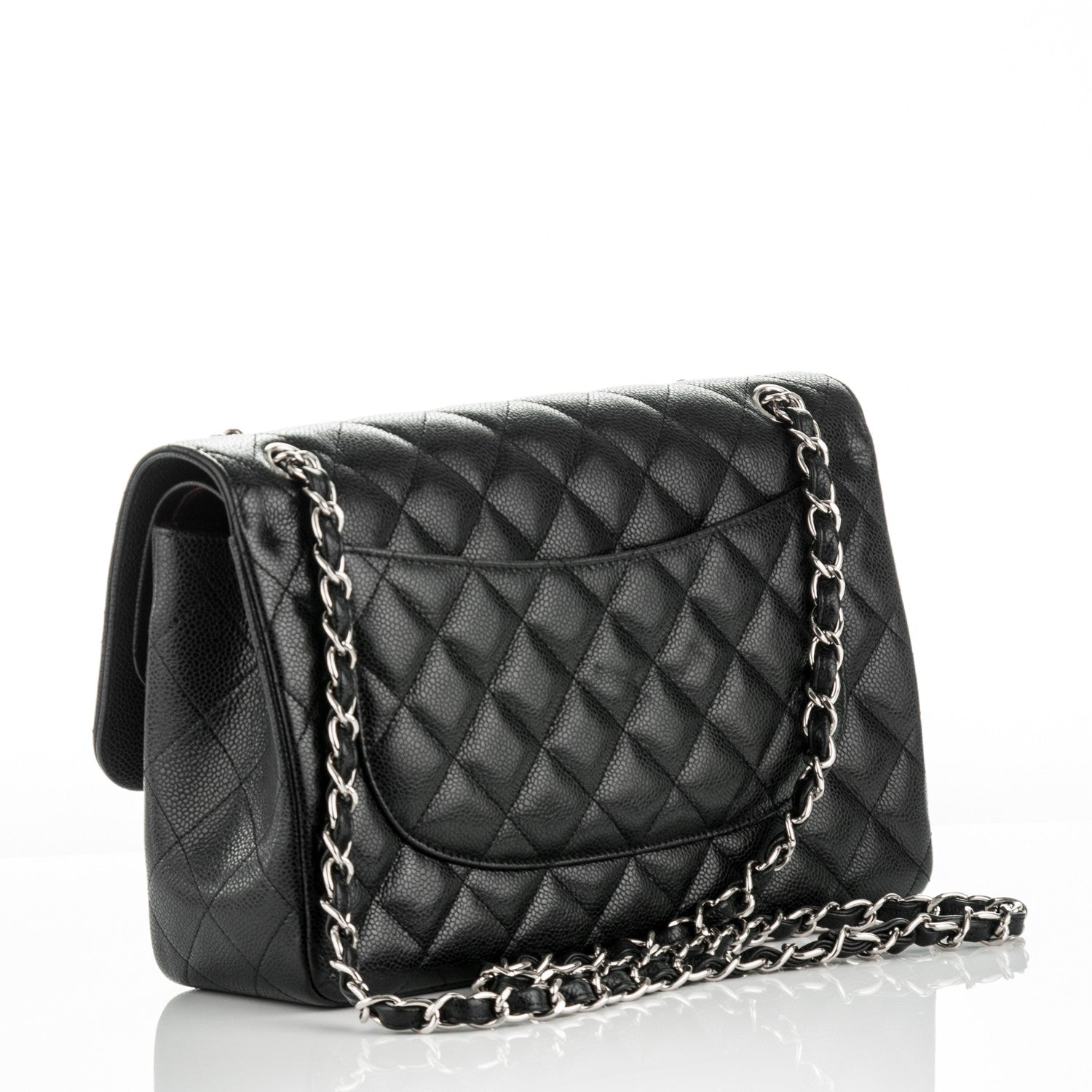 Chanel Caviar Quilted Jumbo Double Flap Black 3 of 8